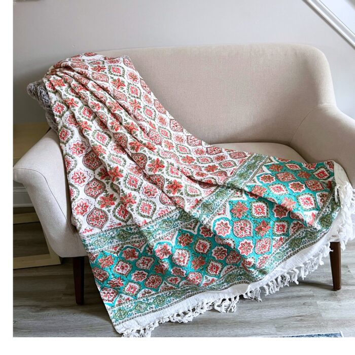 Indian Block Print Hand Loomed Throws