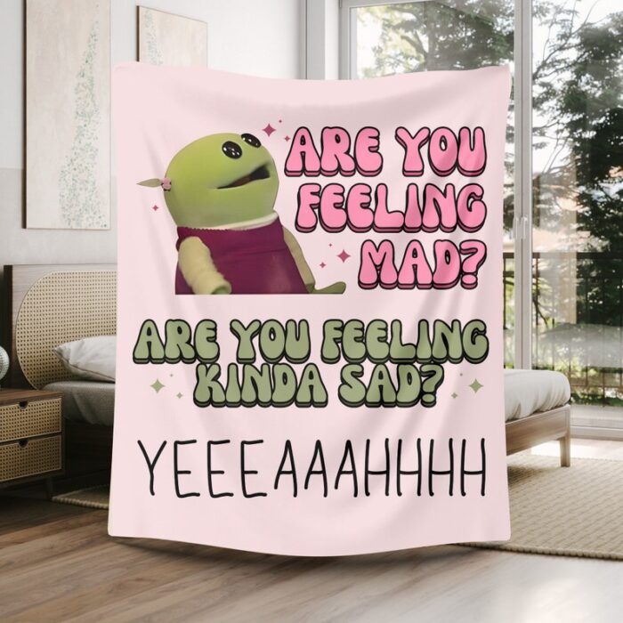 Are You Feeling Mad Nanalan Fleece Plush Blanket