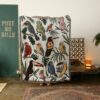 Birdies of Paradise Tapestry Blanket - Cotton Throws - Housewarming Gift - Bohemian Colorful Home Decor - Tropical Birds