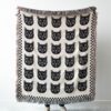 Black Cats Blanket: Checkered Black & White Throw for Animal Lover