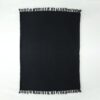 Black Solid Throw Blanket Bedding Bedspread Sofa Cotton Decorative Knit Blanket For Sofa Couch