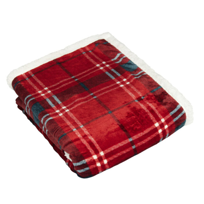 Blake Check Fleece Throw Red