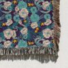 Blue Floral Blanket: Boho Blanket