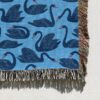 Blue Swan Throw Blanket: Animal Blanket