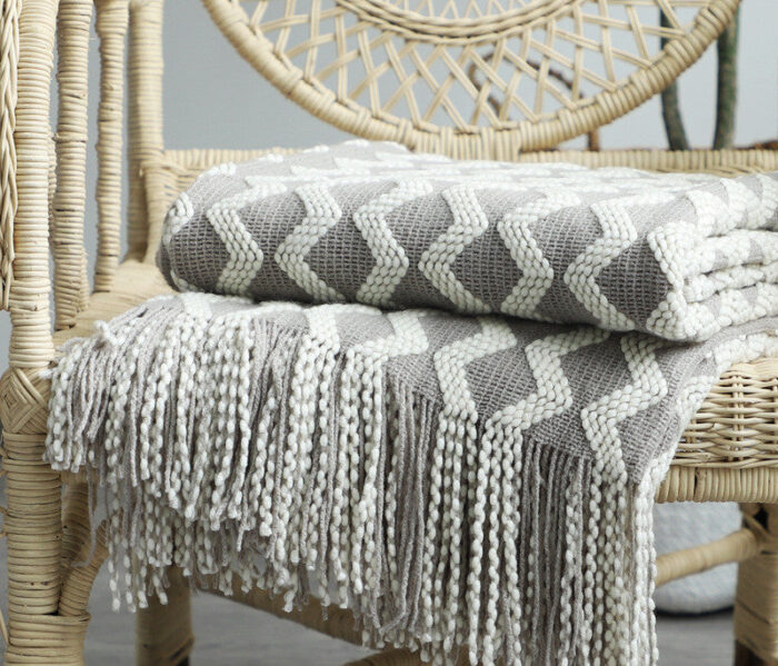 Bohemian Nordic Knitted Decorative Sofa Bed Throw Bedspread