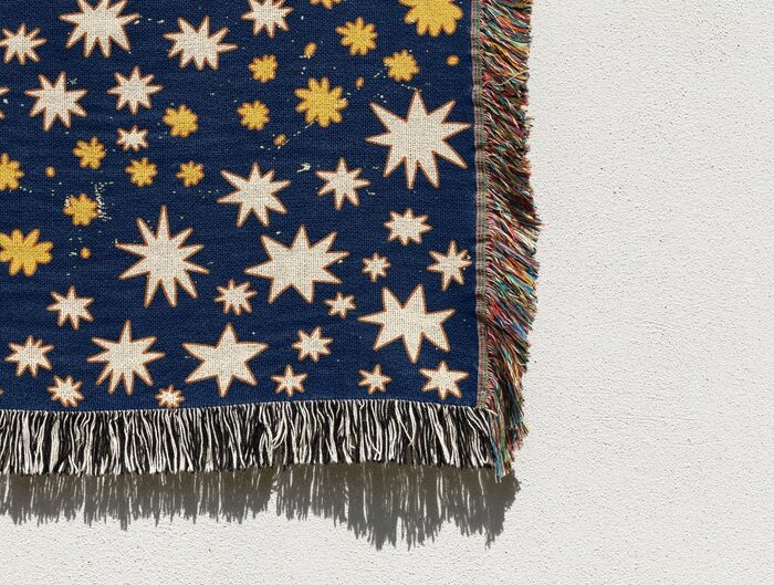 Boho Blanket Throw: Stars Blanket