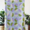 Circles Half Full - Half Circle Shapes Colorful Pattern Throw Blanket - Purple Green Blue Blanket in Egyptian Cotton