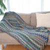 Cozy Colorful Striped Tassel Blanket