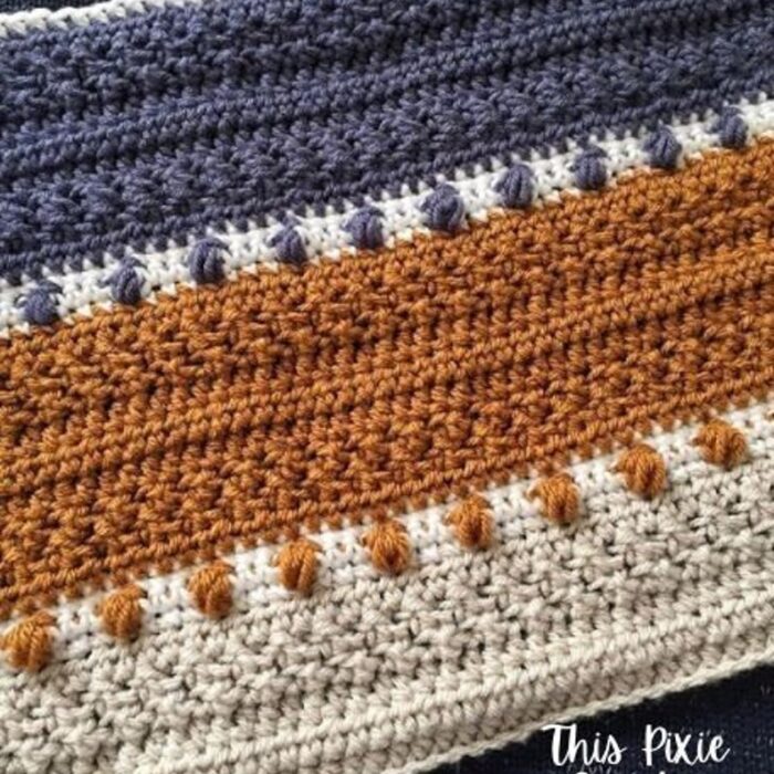 Crochet Blanket Pattern - For The Love Of Texture Afghan Crochet Heirloom Blanket 10 Sizes Color Block Texture Blanket Pattern