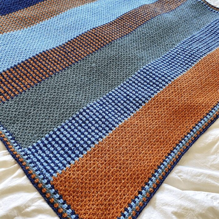 Crochet Pattern - Fall In Love Blanket Half Double Crochet Color Work Blanket Beginner Crochet