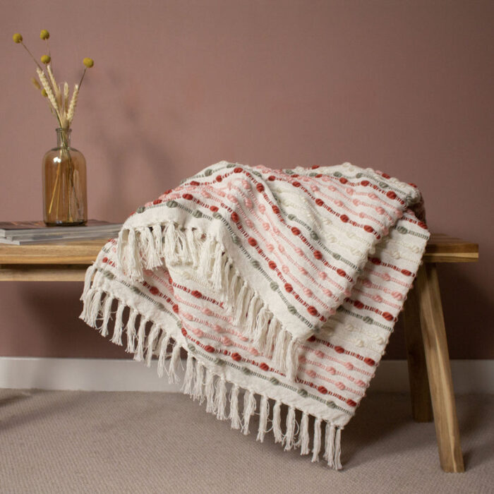 Dhadit Stripe Throw Blush