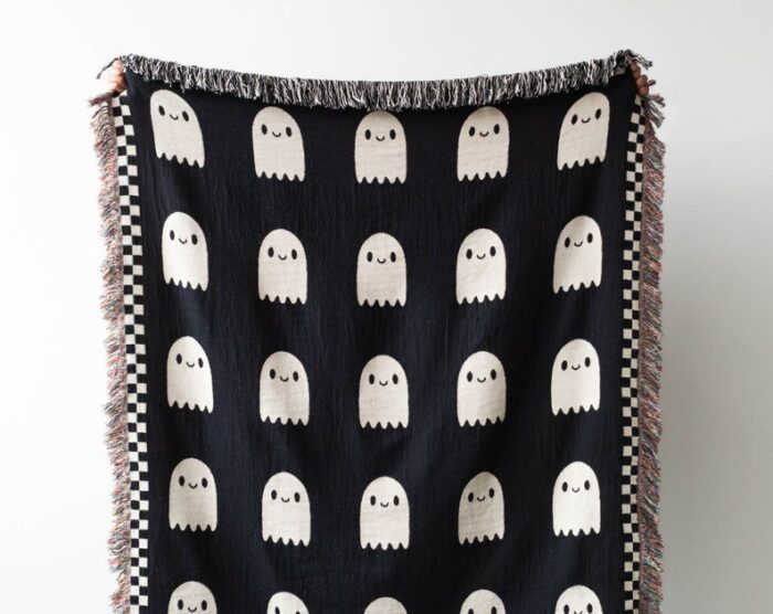 Ghosts Throw Blanket: Halloween Decor