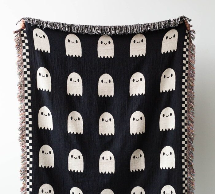 Ghosts Throw Blanket: Halloween Decor