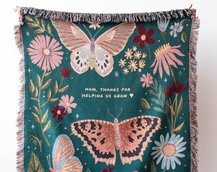 Gift For Mom: Personalized Butterfly Blanket