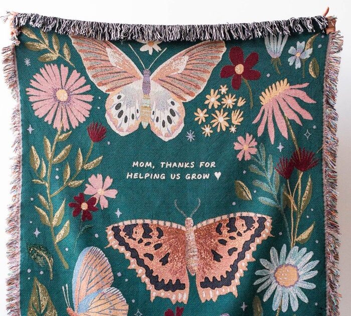 Gift For Mom: Personalized Butterfly Blanket