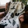 Halloween Woven Blanket: Cute Kawaii Ghost Throw