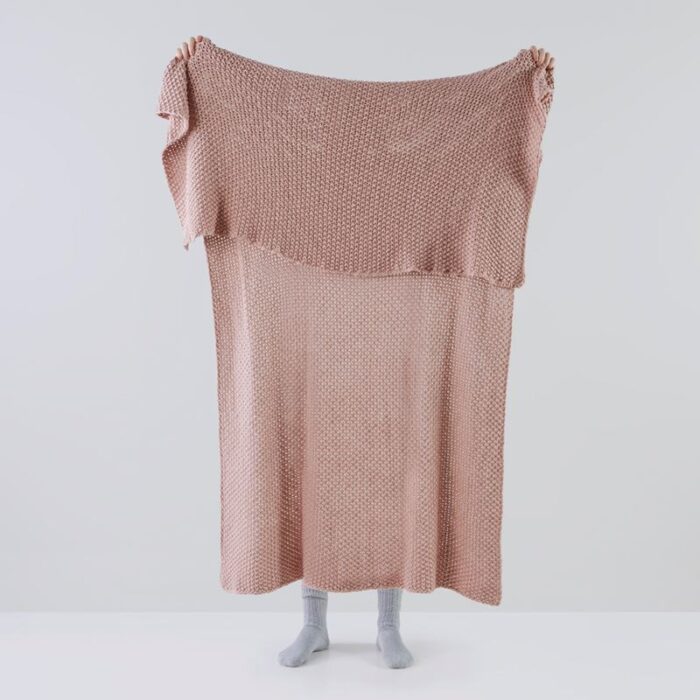 Hallstatt Blush Chunky Knit Throw