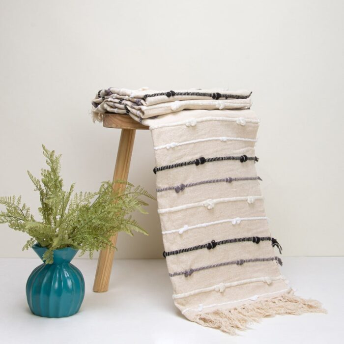 Hand Woven Cotton Throw Blanket