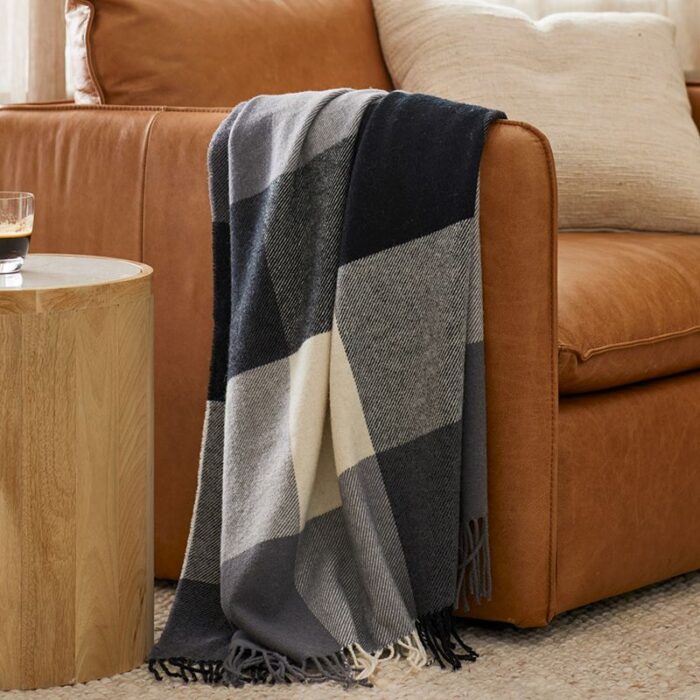 Holland Grey Wool Throw