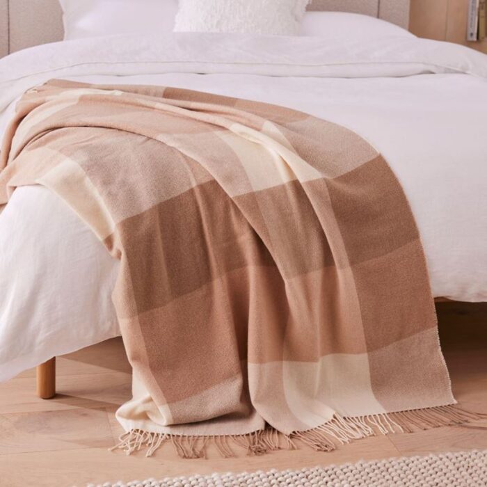 Holland Latte Wool Throw