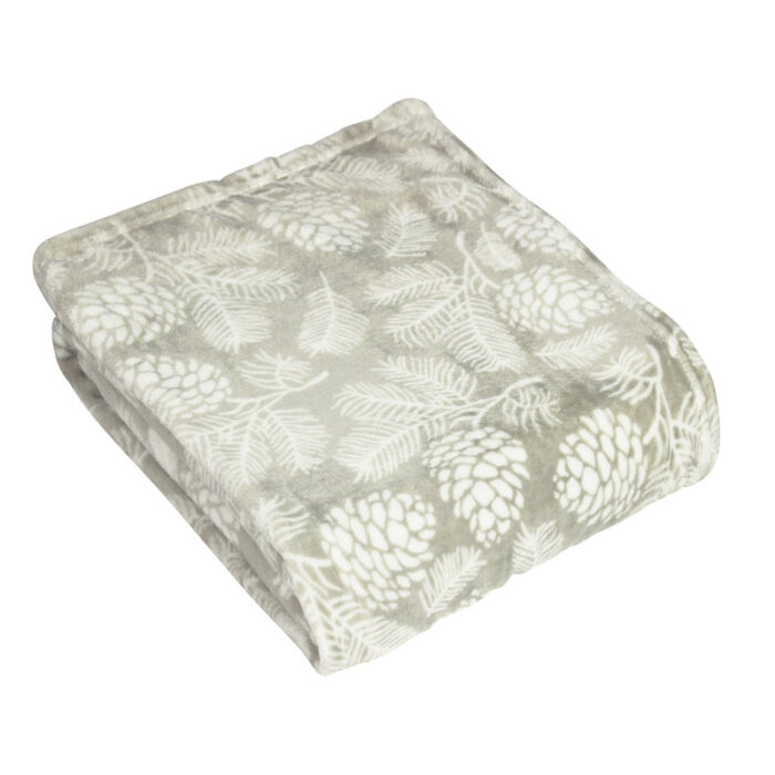 Irwin Woodland Fleece Throw Stone