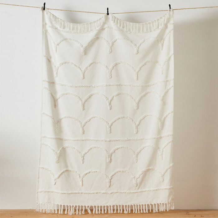 Jakarta Tufted Throw Natural