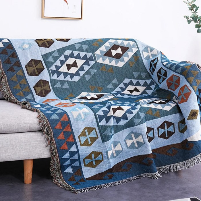 Large Aztec Throw Blanket