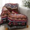 Large Bohemian Aztec Cotton Throw Blanket