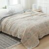 Large Reversible Scandi Nordic Cotton Bedspread Bed Throw Blanket