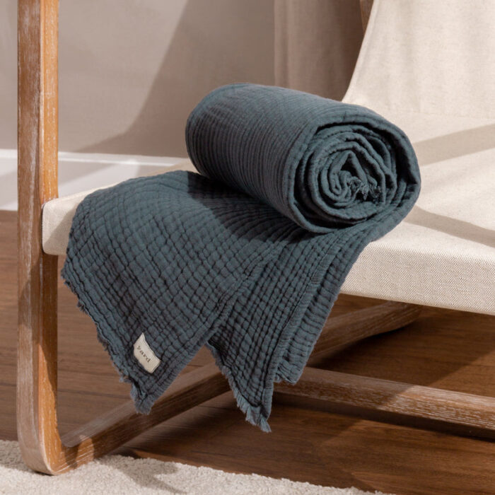 Lark Muslin Cotton Throw Dusk