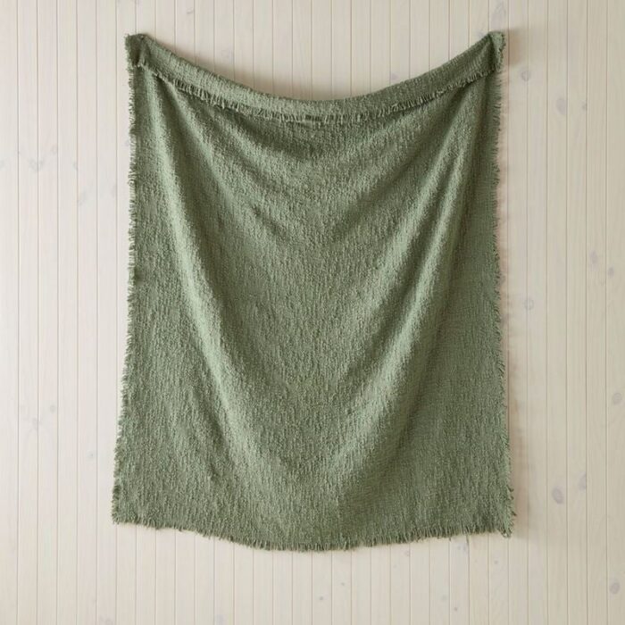 Leiden Olive Boucle Throw