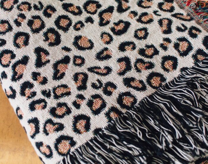 Leopard Print Blanket: Animal Pattern Woven Throw