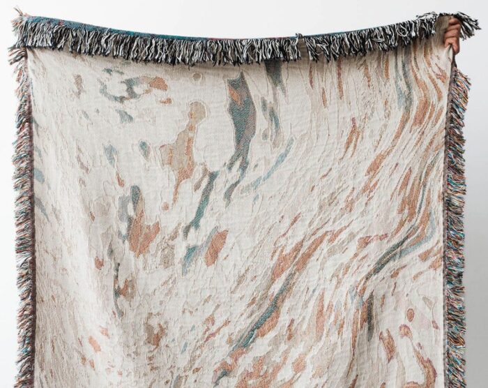 Marble Boho Blanket: Earth Tones