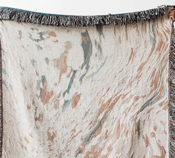 Marble Boho Blanket: Earth Tones