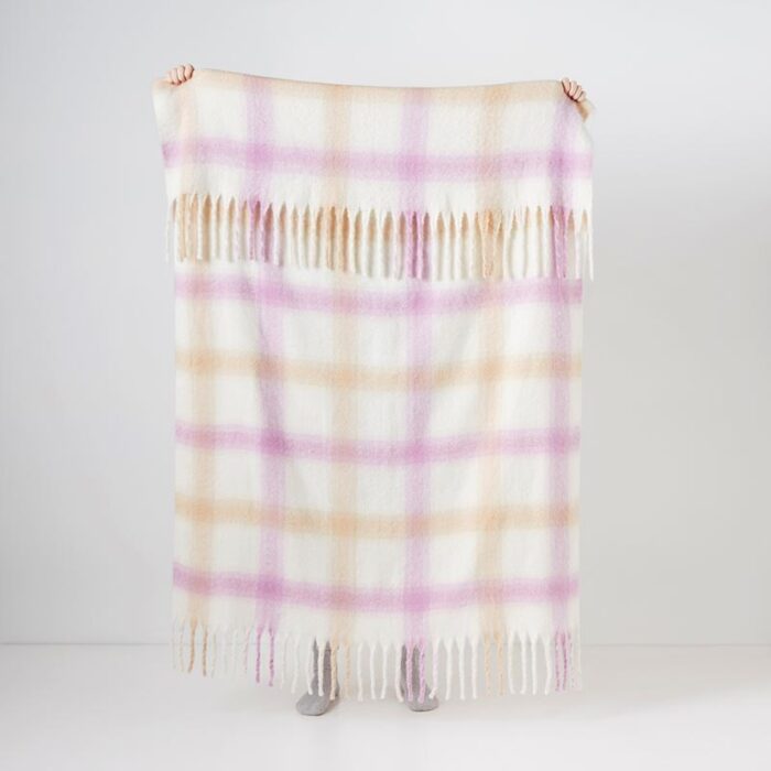 Michigan Ombre Check Throw