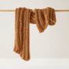 Newport Tan Chunky Knit Throw