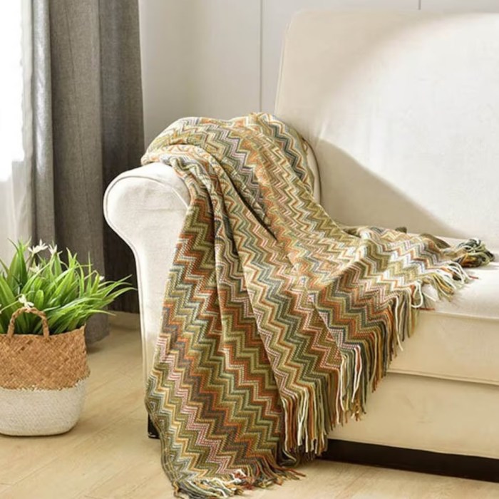 Nordic Knitted Blanket Throw