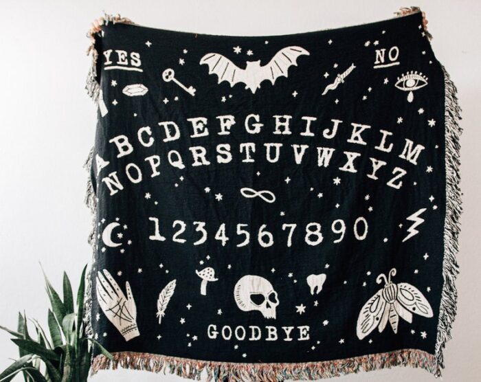 Ouija Board Woven Blanket: Spirit Board Throw