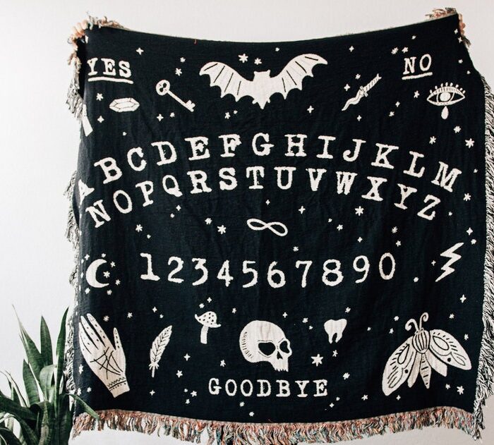 Ouija Board Woven Blanket: Spirit Board Throw