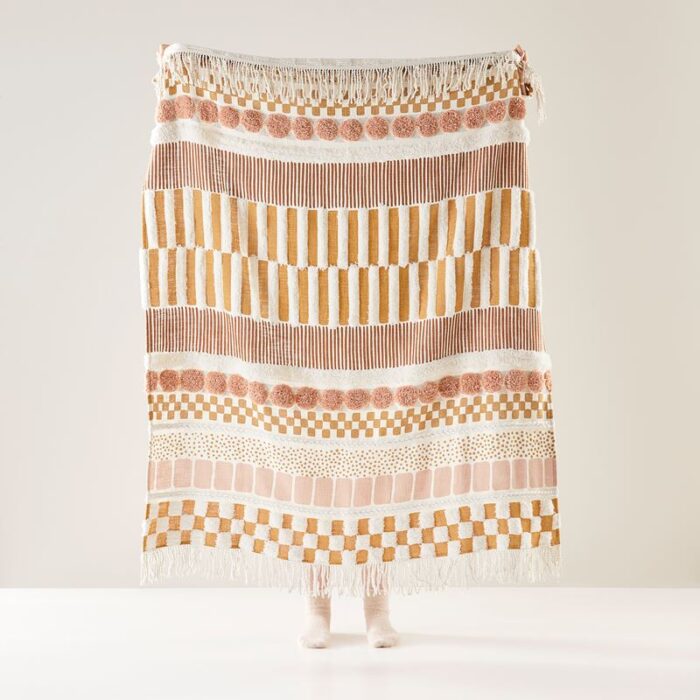 Paloma Brown Tufted Throw