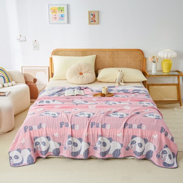 Panda Six Layers Cotton Gauze Quilt