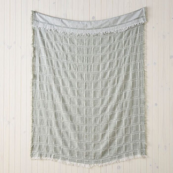 Pasquale Soft Green Linen Throw