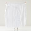 Pasquale White Linen Throw