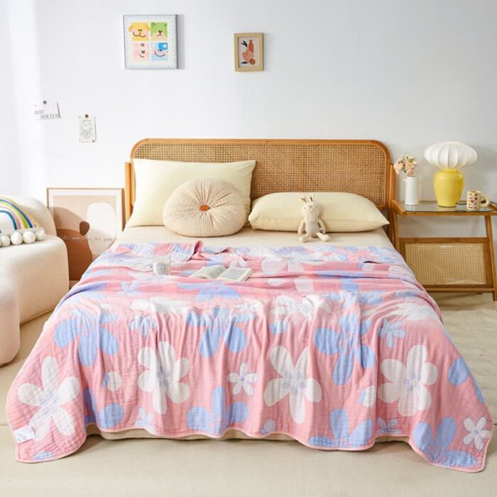 Pastoral Pure Cotton Gauze Summer Coverlet