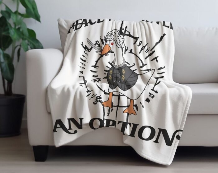 Peace Was Never An Option Plush Blanket