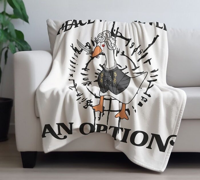 Peace Was Never An Option Plush Blanket