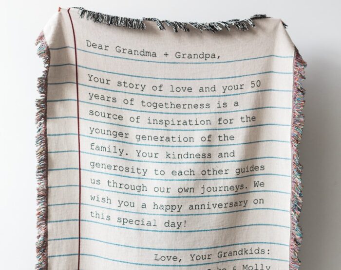 Personalized Gift: Love Letter Blanket