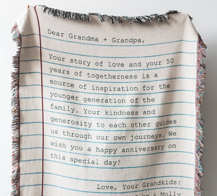 Personalized Gift: Love Letter Blanket