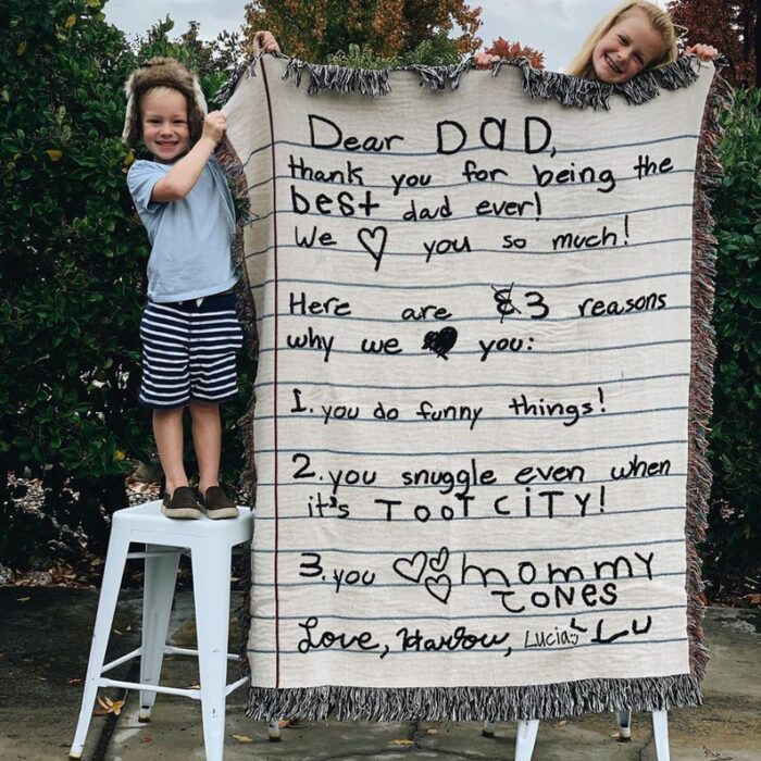 Personalized Writing Blanket for Mom