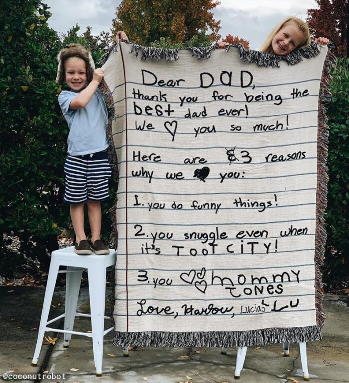 Personalized Writing Blanket for Mom